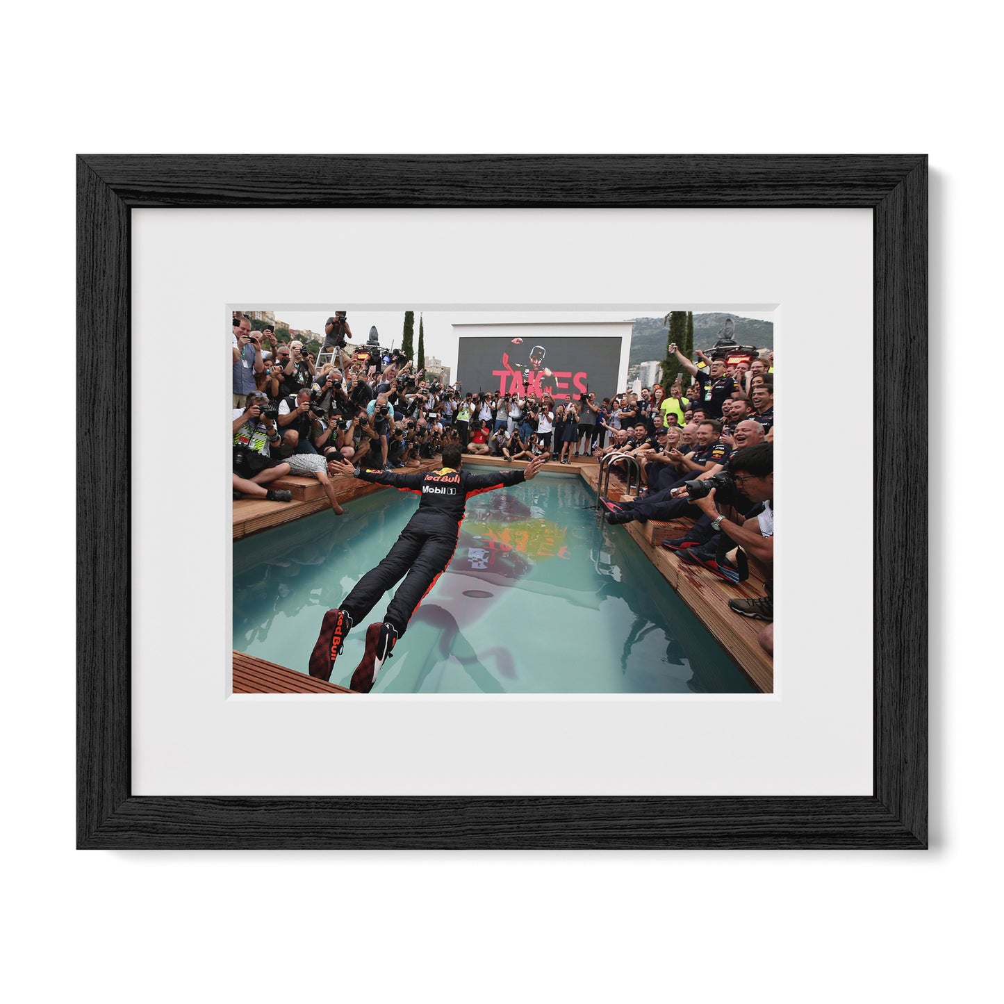 Daniel Ricciardo Jumps Into Redbull Pool - Monaco Win