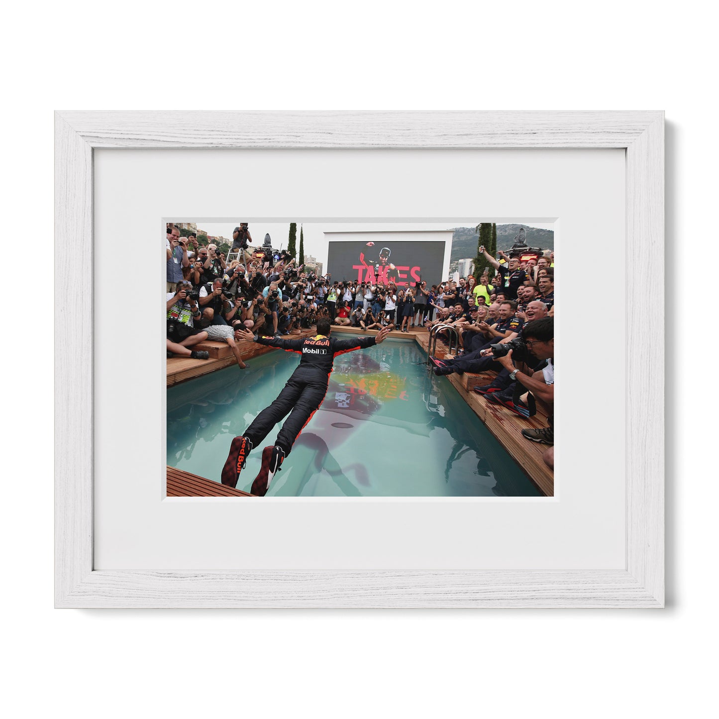 Daniel Ricciardo Jumps Into Redbull Pool - Monaco Win