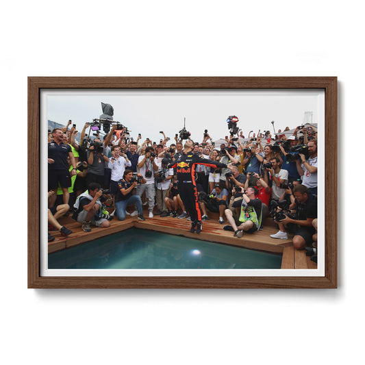 Daniel Ricciardo Jumps Into Redbull Pool - Monaco Win