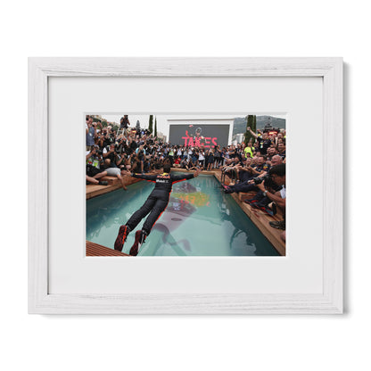 Daniel Ricciardo Jumps Into Redbull Pool - Monaco Win